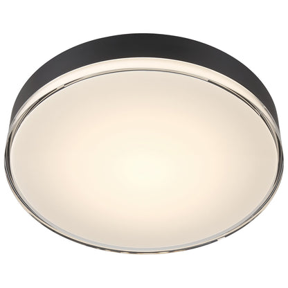Access Mona 3CCT LED Flush Mt, 15.75", Black/Acrylic Lens