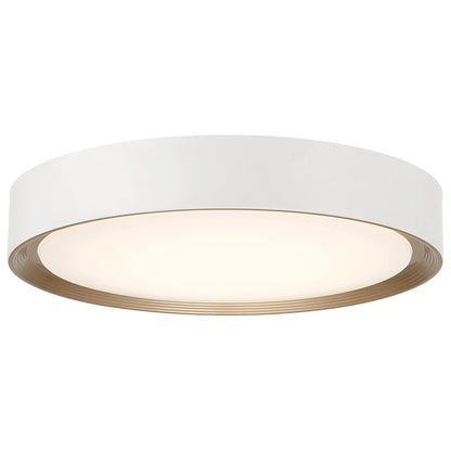 Access Lighting Malaga 16" LED Flush Mount, White/White - 49970LEDDCS-MWH-ACR