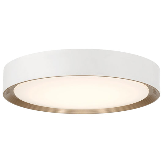 Access Lighting Malaga 16" LED Flush Mount, White/White - 49970LEDDCS-MWH-ACR