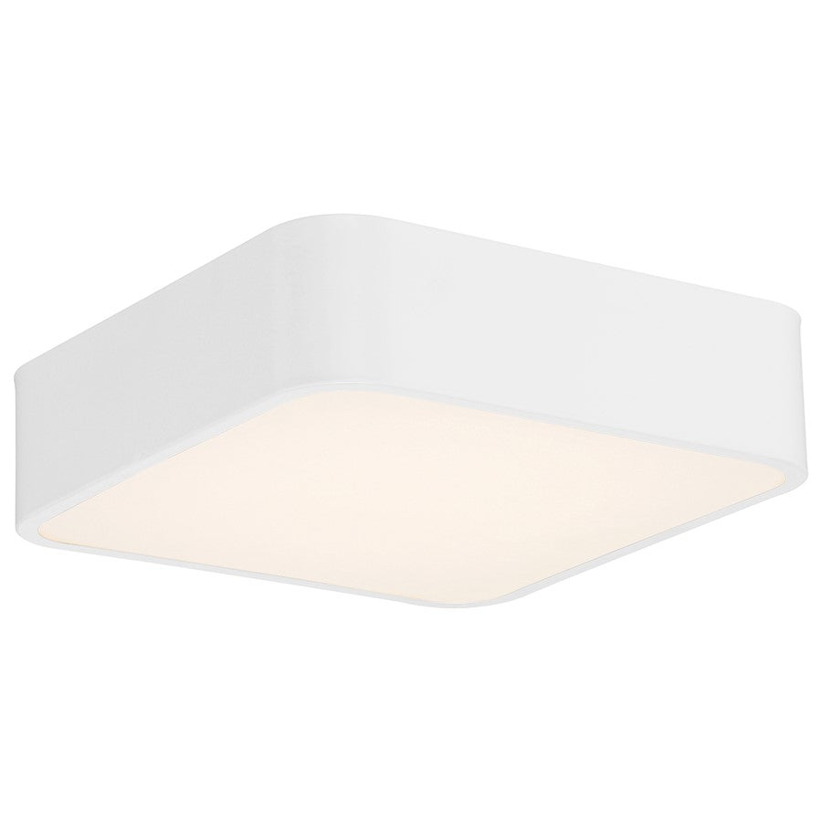 Access Lighting Granada 12" LED Flush Mount, White/White - 49980LEDDCS-WH-ACR