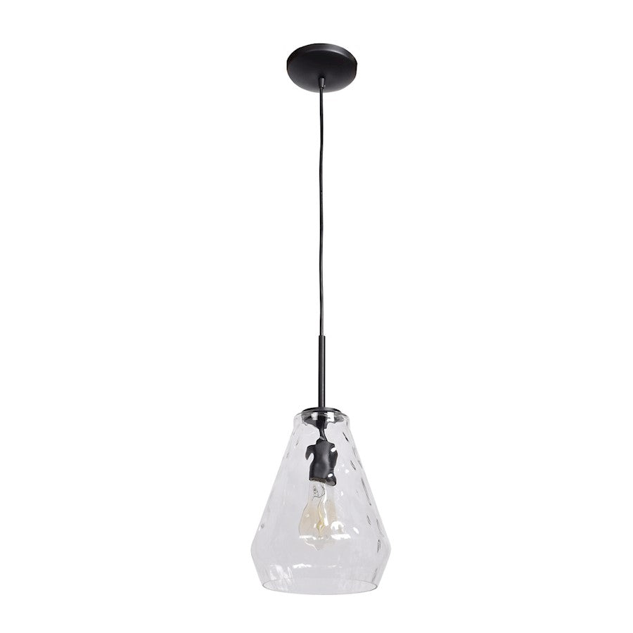 1 Light 9" Pendant, Black