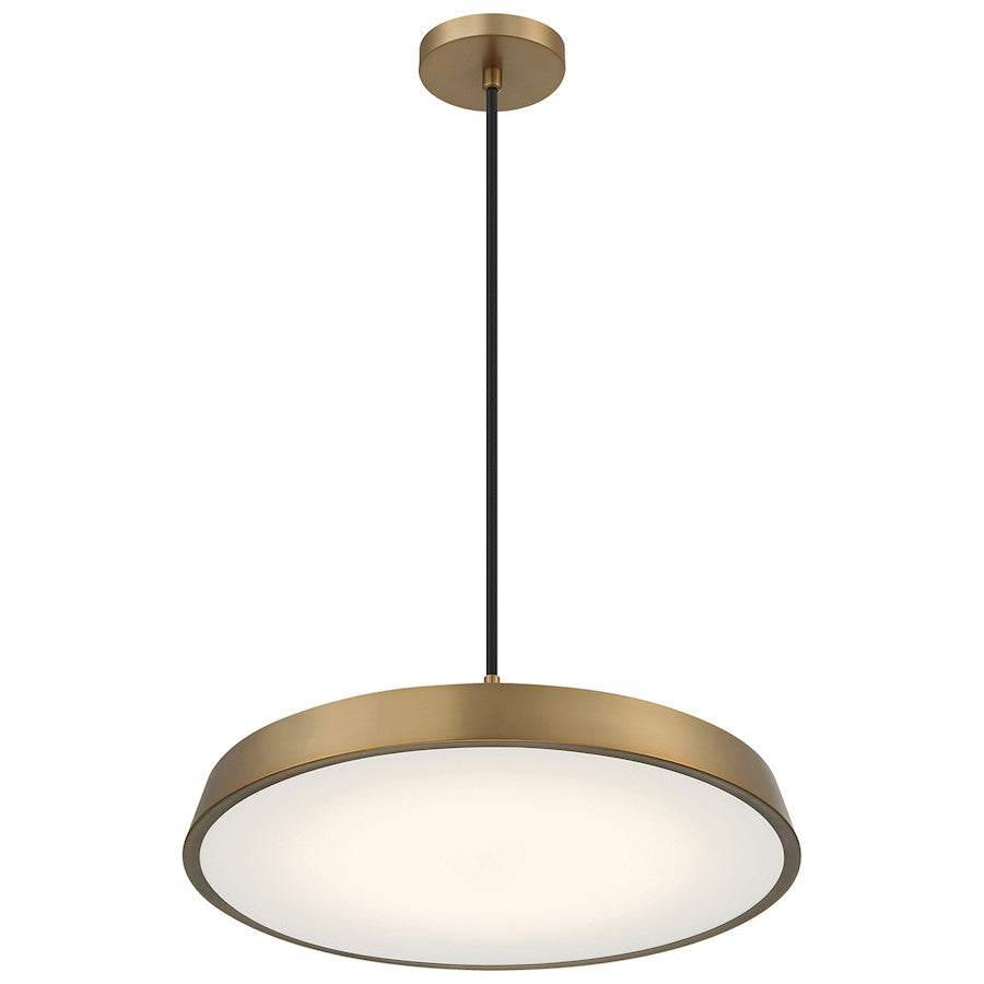 LED Pendant, Gold/White