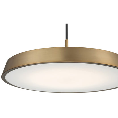 LED Pendant, Gold/White