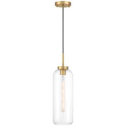 Access Lighting Elle 1Lt Pendant, Antique Brushed Brass/Clear