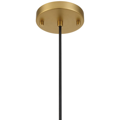 Access Lighting Elle 1Lt Pendant, Antique Brushed Brass/Clear