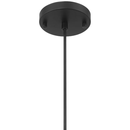 Access Lighting Elle 1 Light Pendant, Matte Black/Clear