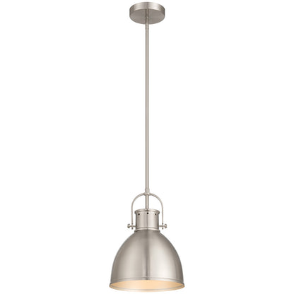 Access Lighting London 1 Light Pendant, Brushed Steel/Brushed Steel