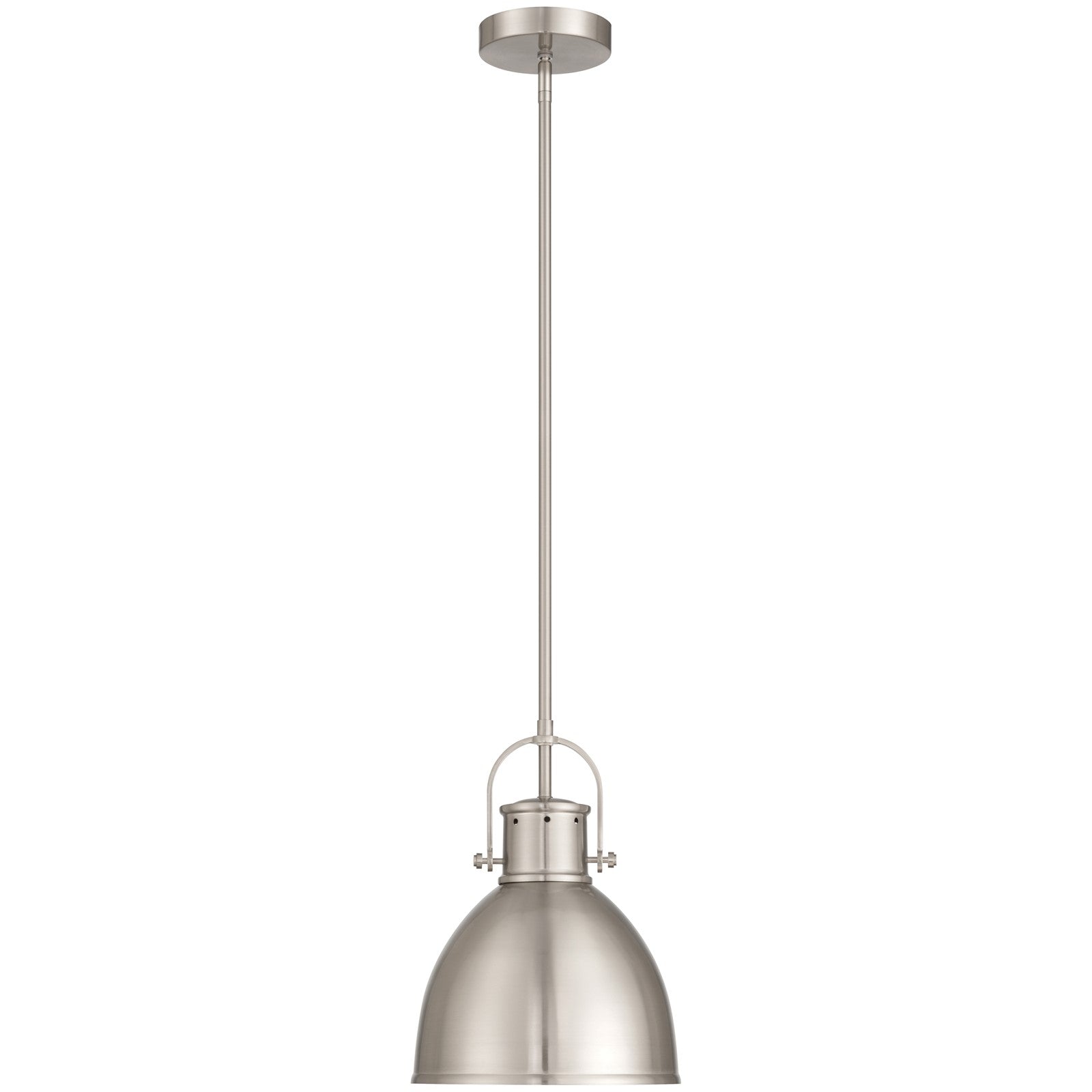 Access Lighting London 1 Light Pendant, Brushed Steel/Brushed Steel