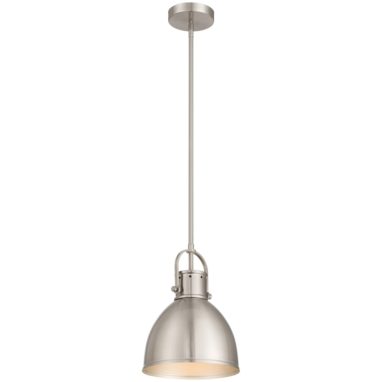 Access Lighting London 1 Light Pendant, Brushed Steel/Brushed Steel