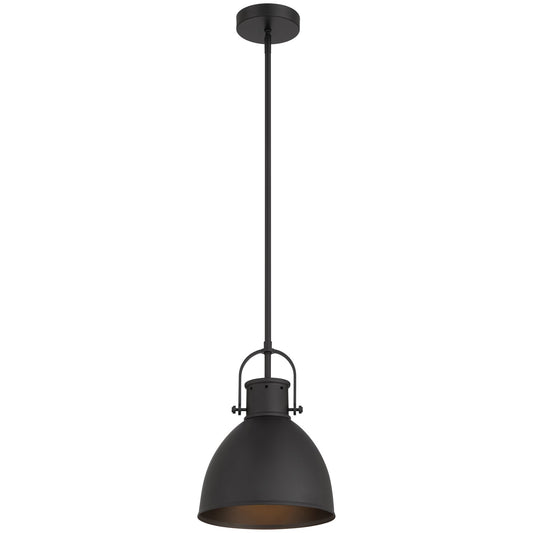 Access Lighting London 1 Light Pendant, Matte Black/Matte Black