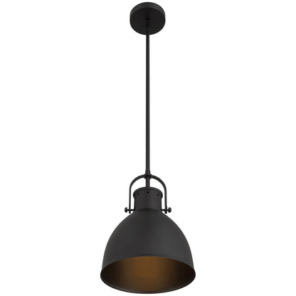 Access Lighting London 1 Light Pendant, Matte Black/Matte Black