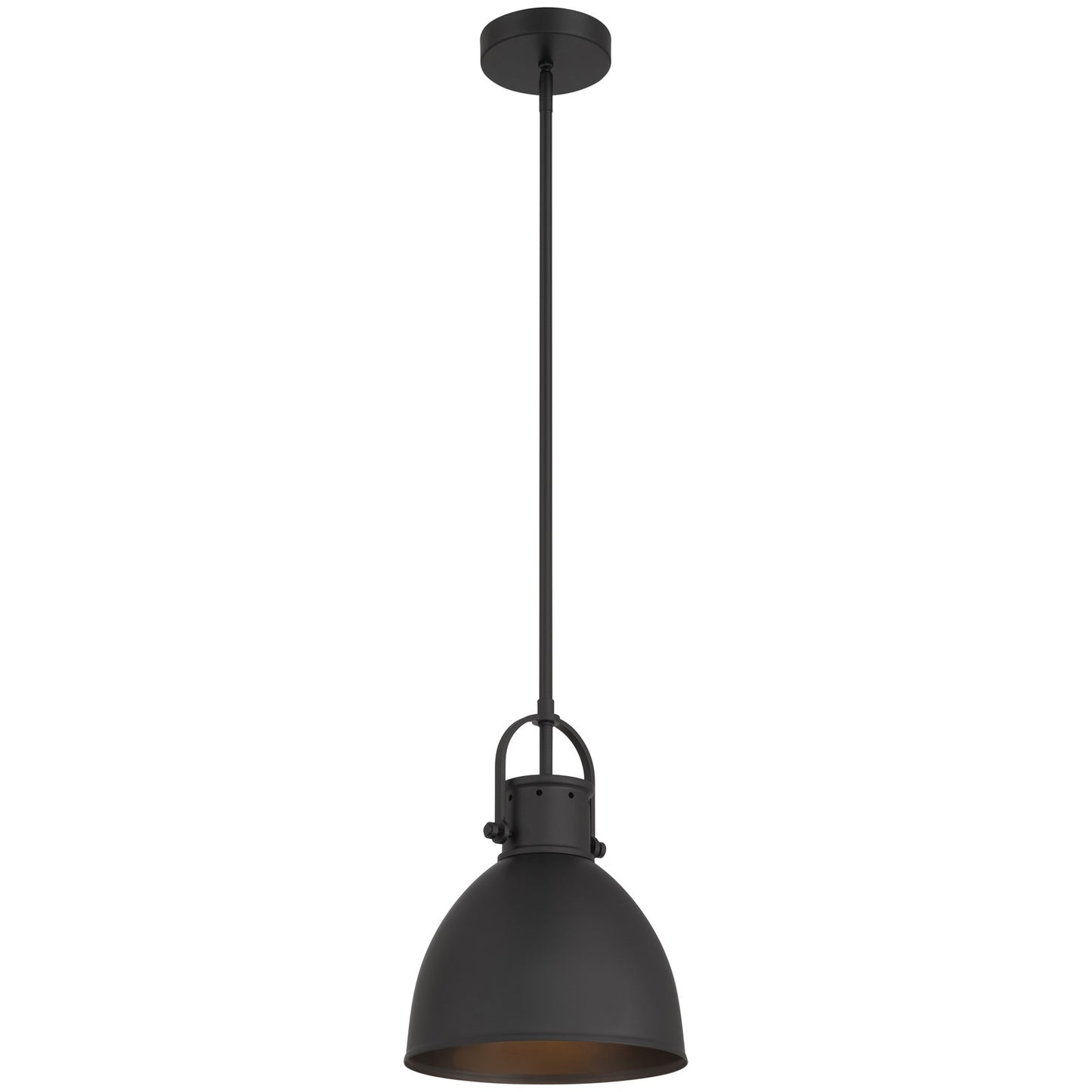 Access Lighting London 1 Light Pendant, Matte Black/Matte Black