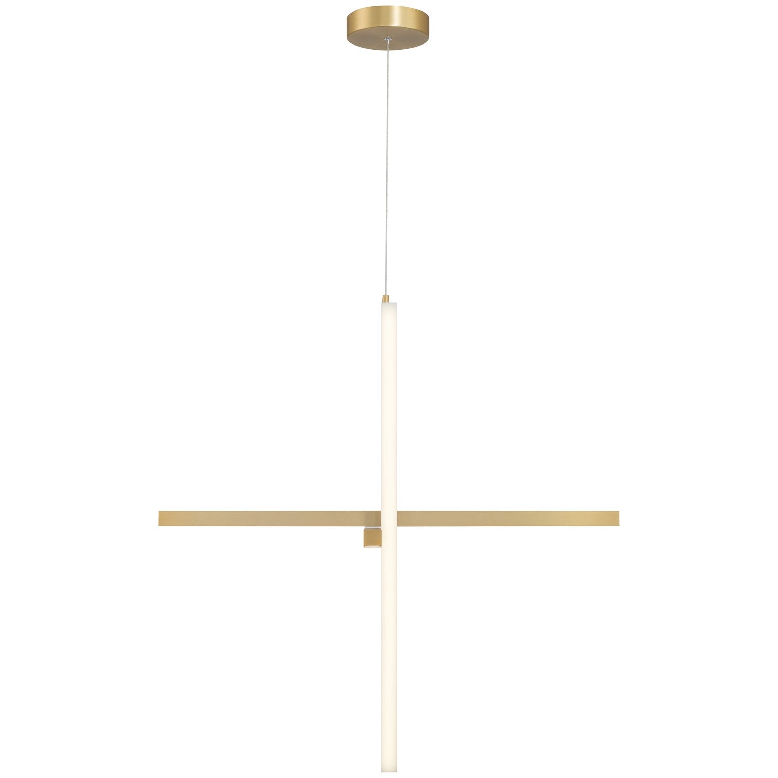 Access Lighting Vega LED Pendant, Brushed Gold/Acrylic Lens