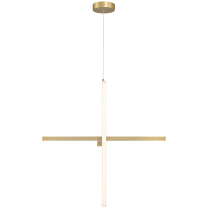 Access Lighting Vega LED Pendant, Brushed Gold/Acrylic Lens