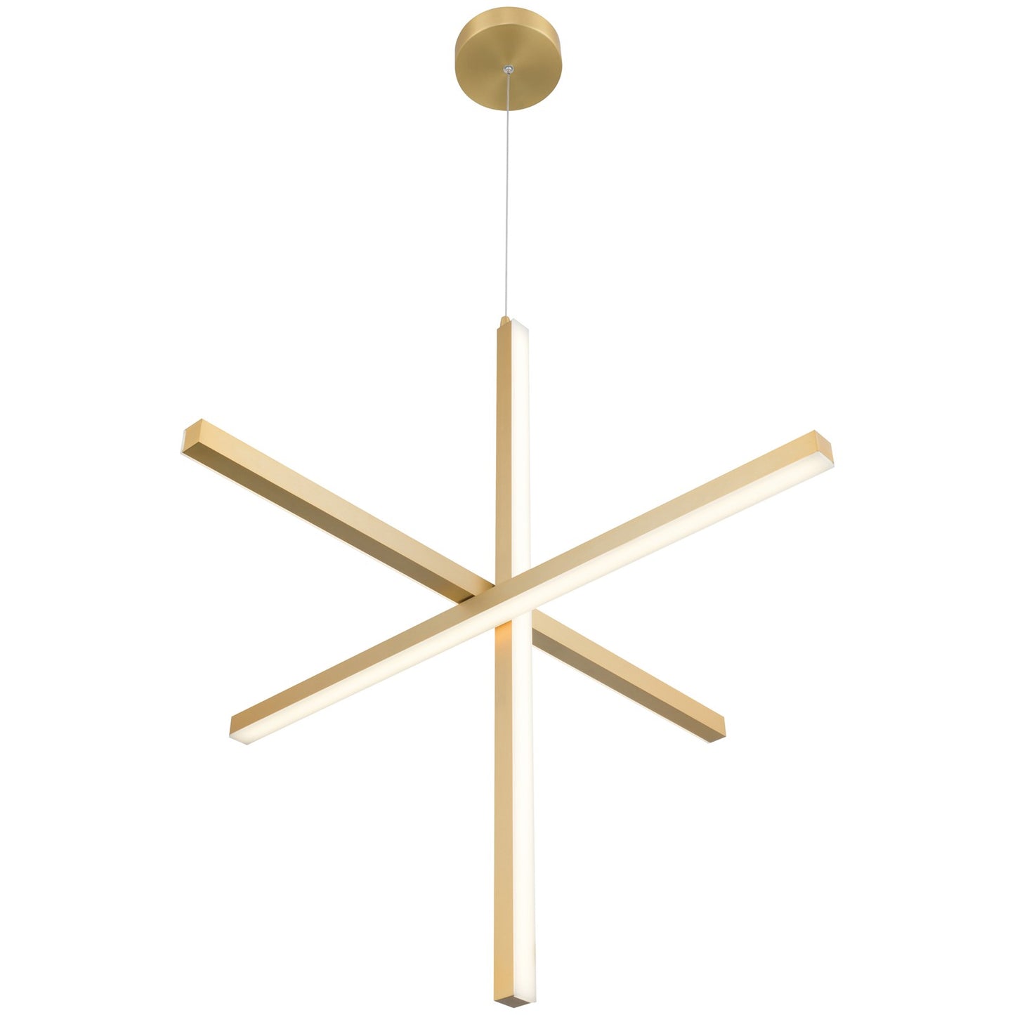 Access Lighting Vega LED Pendant, Brushed Gold/Acrylic Lens