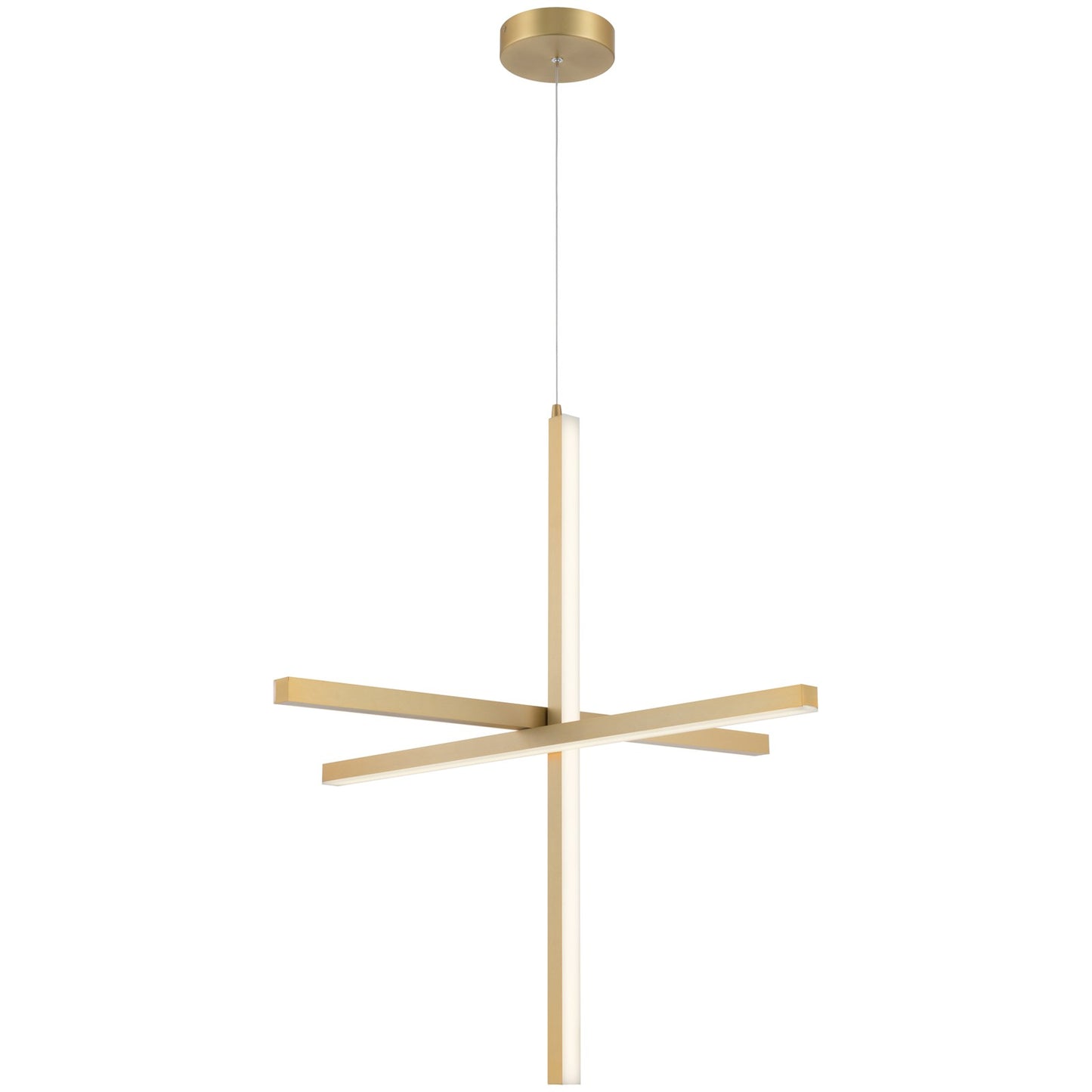 Access Lighting Vega LED Pendant, Brushed Gold/Acrylic Lens