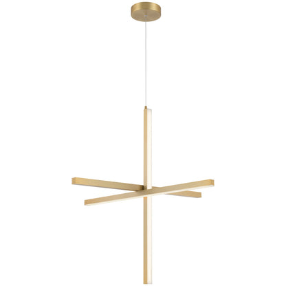 Access Lighting Vega LED Pendant, Brushed Gold/Acrylic Lens