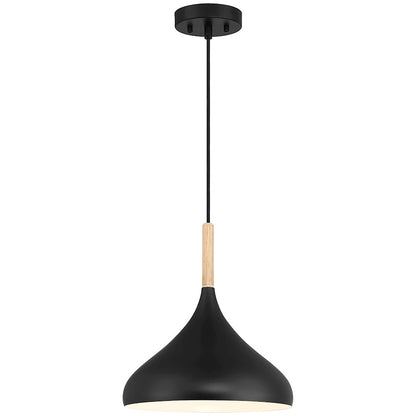 Access Lighting Olivia 1 Light Pendant, Black/Black - 52086-BL-WGN