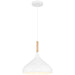 Access Lighting Olivia 1 Light Pendant, White/White - 52086-WH-WGN