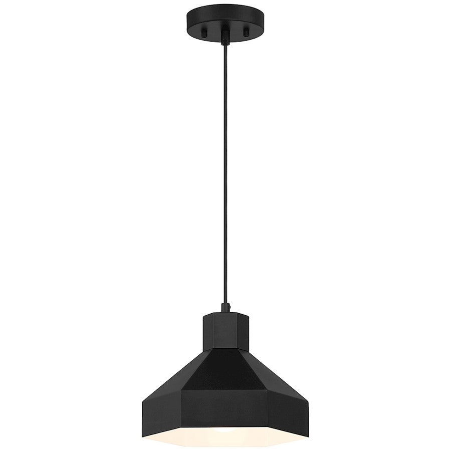 Access Lighting Poly 1 Light Pendant, Matte Black/Matte Black - 52088-MBL