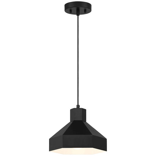 Access Lighting Poly 1 Light Pendant, Matte Black/Matte Black - 52088-MBL