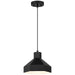 Access Lighting Poly 1 Light Pendant, Matte Black/Matte Black - 52088-MBL