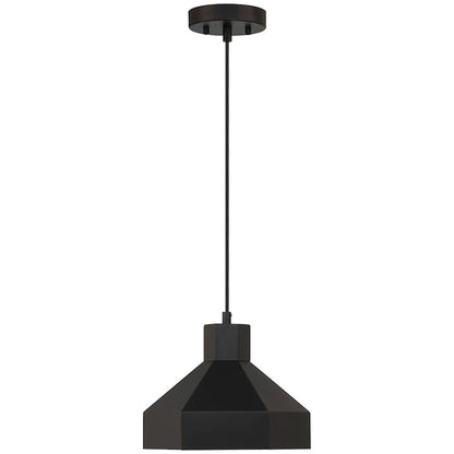 1 Light Pendant, Matte Black