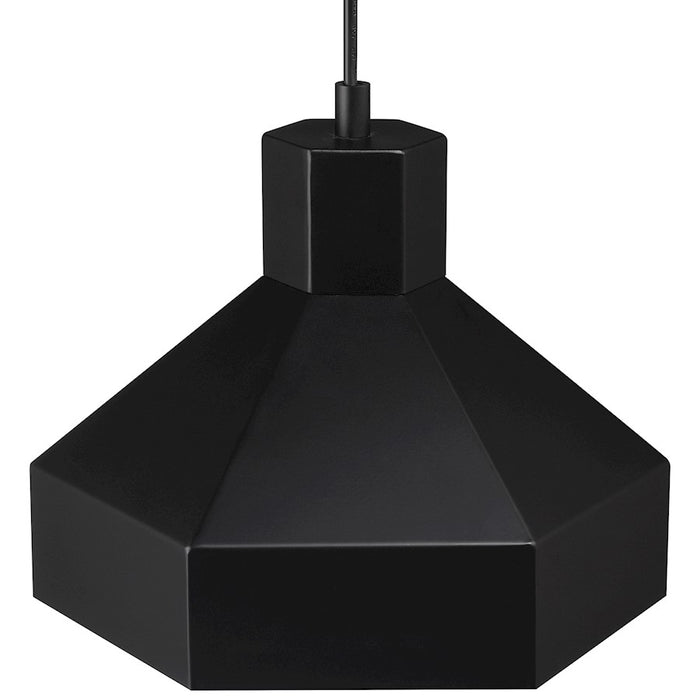 Access Lighting Poly 1 Light Pendant, Matte Black