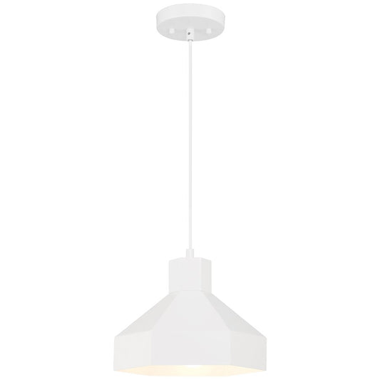 Access Lighting Poly 1 Light Pendant, Matte White/Matte White - 52088-MWH