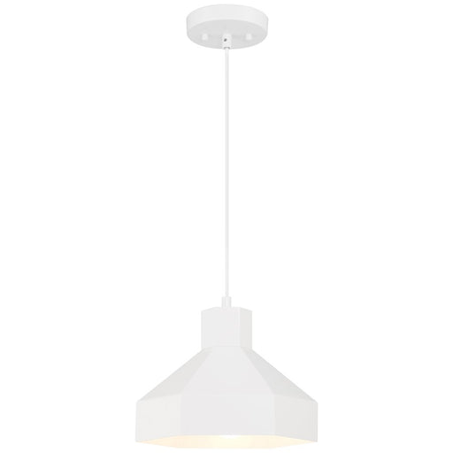 Access Lighting Poly 1 Light Pendant, Matte White/Matte White - 52088-MWH