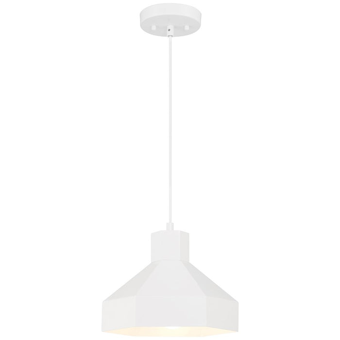 Access Lighting Poly 1 Light Pendant, Matte White/Matte White - 52088-MWH