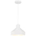 Access Lighting Poly 1 Light Pendant, Matte White/Matte White - 52088-MWH