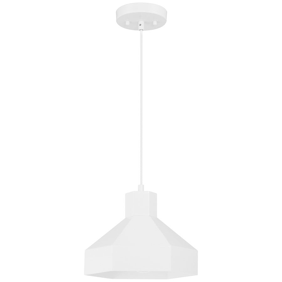 1 Light Pendant, Matte White