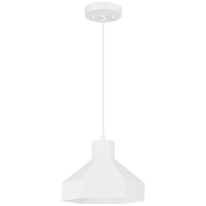 Access Lighting Poly 1 Light Pendant, Matte White