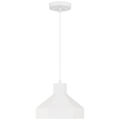 1 Light Pendant, Matte White