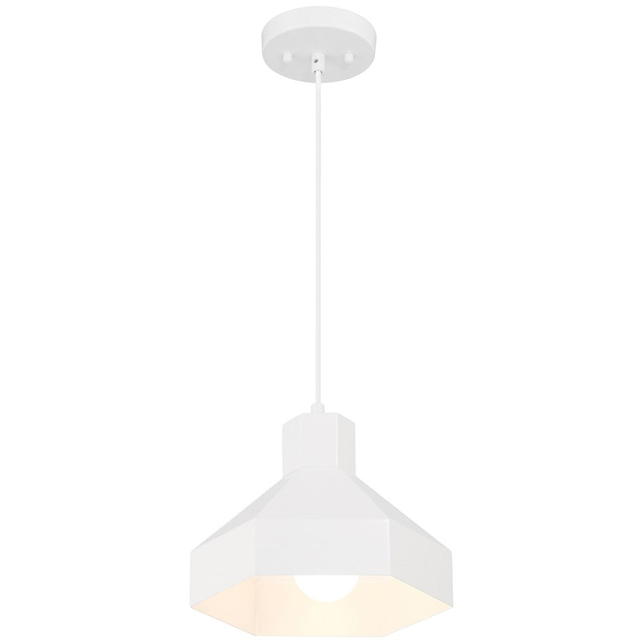 1 Light Pendant, Matte White