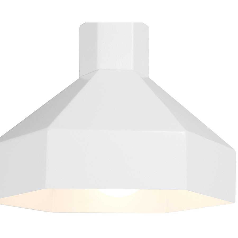 1 Light Pendant, Matte White