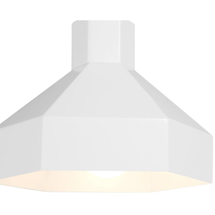 Access Lighting Poly 1 Light Pendant, Matte White