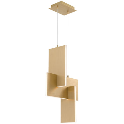 Access Joinery LED Pendant, Brushed Gold/Acrylic Lens