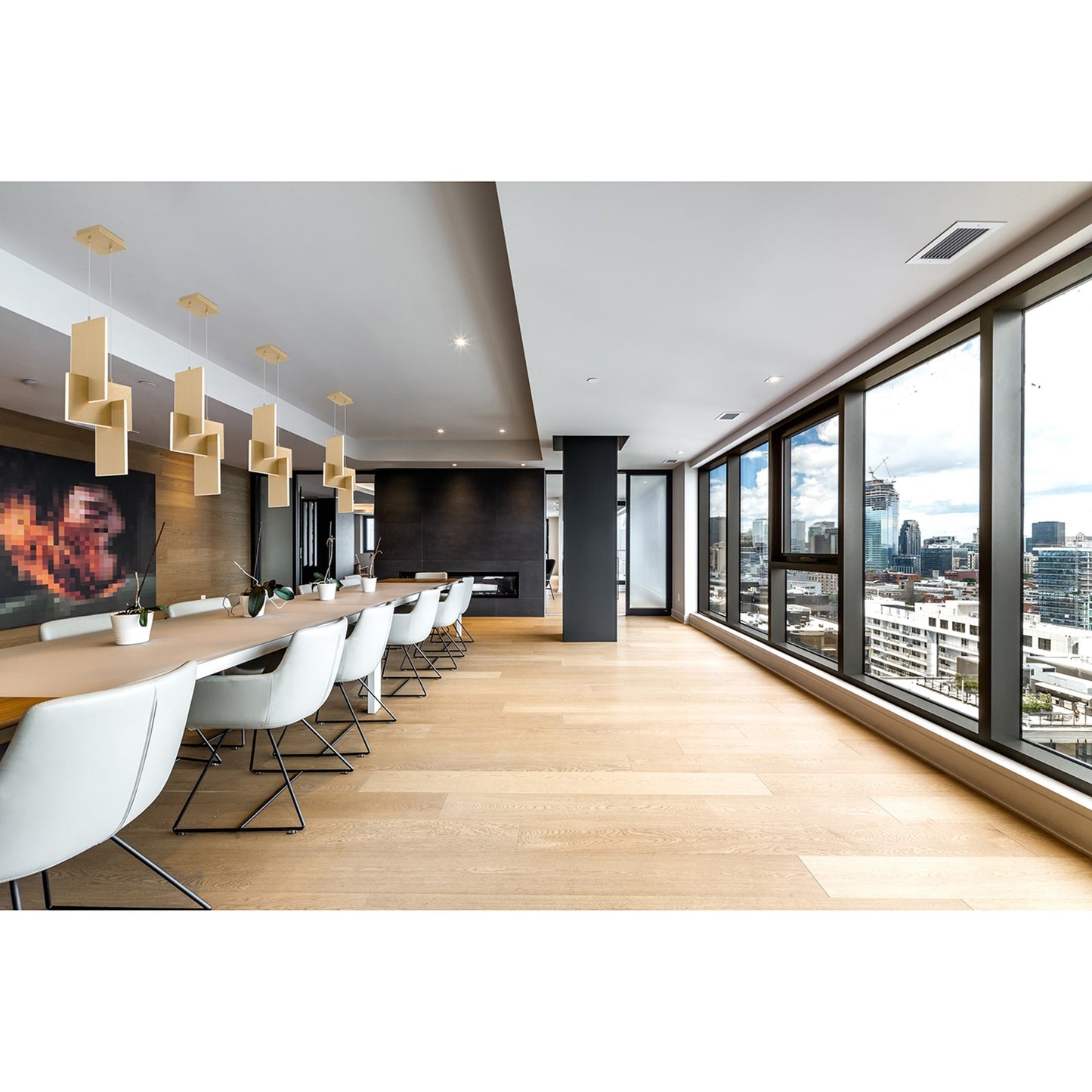 Access Joinery LED Pendant, Brushed Gold/Acrylic Lens