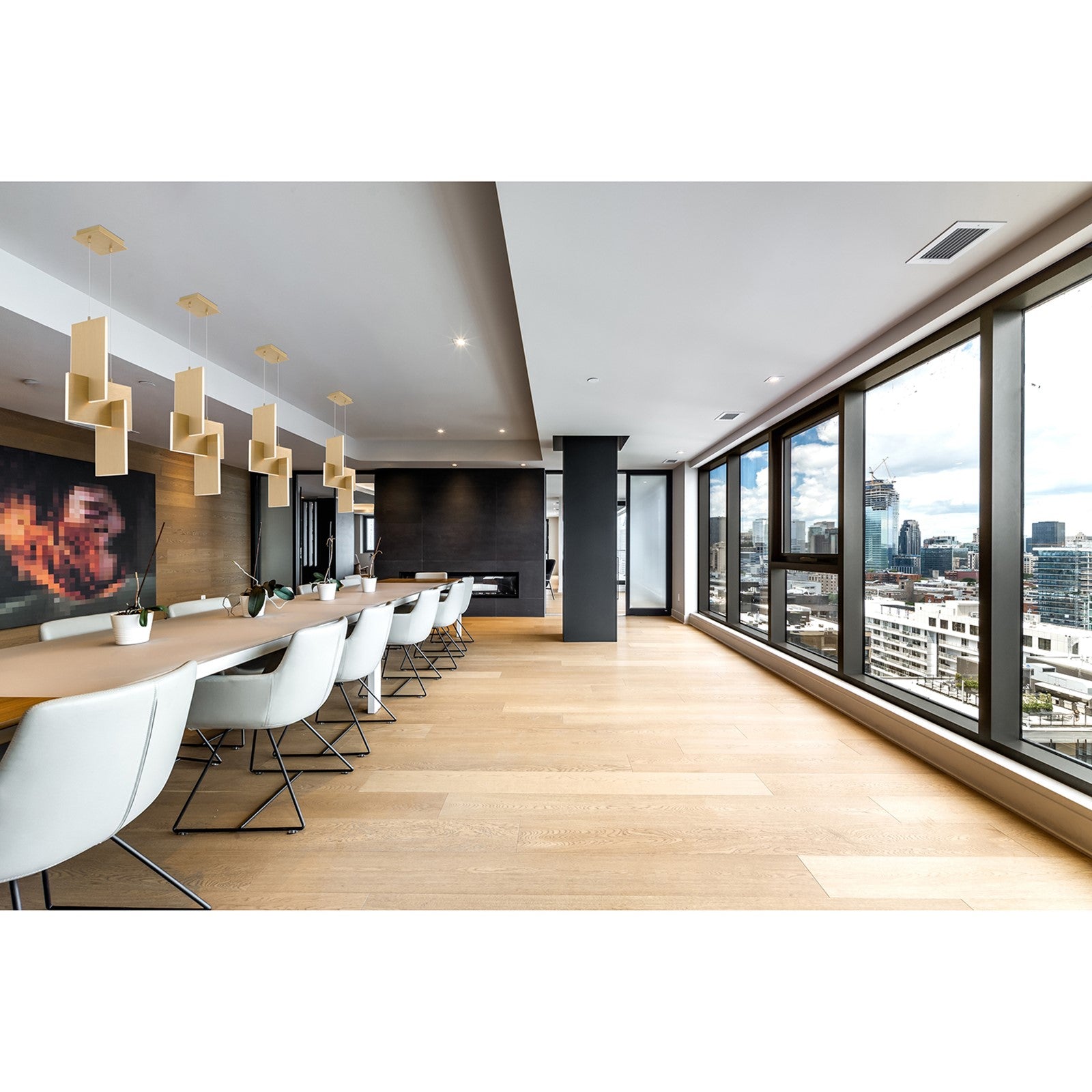 Access Joinery LED Pendant, Brushed Gold/Acrylic Lens
