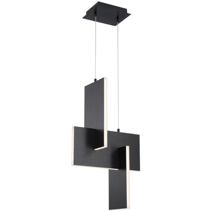 Access Lighting Joinery LED Pendant, Black/Acrylic Lens