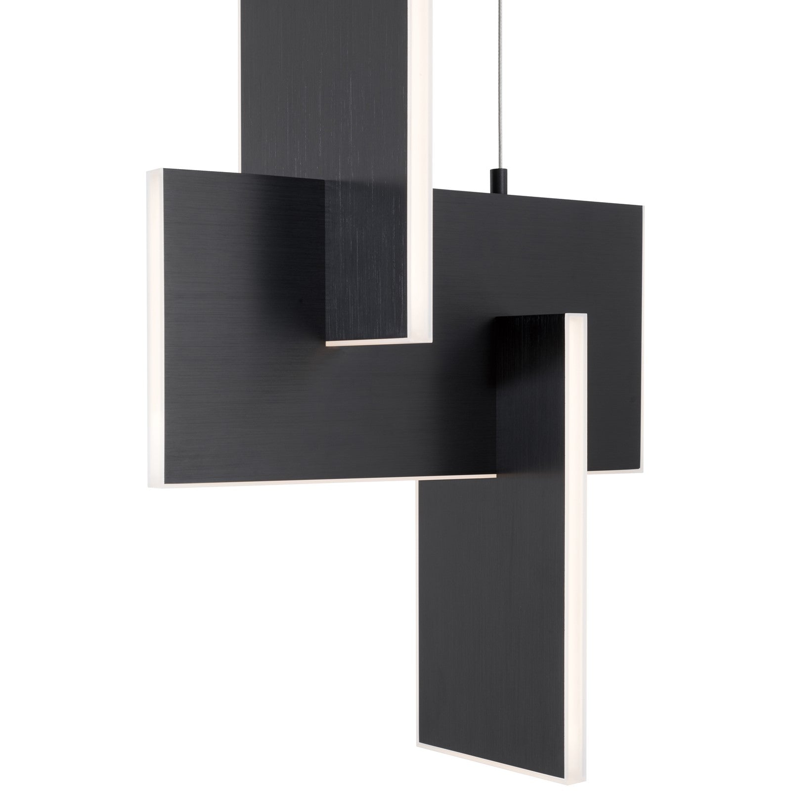 Access Lighting Joinery LED Pendant, Black/Acrylic Lens