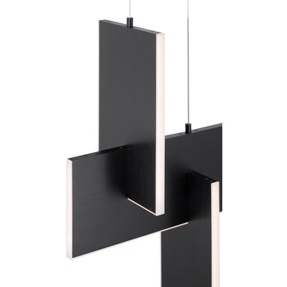 Access Lighting Joinery LED Pendant, Black/Acrylic Lens