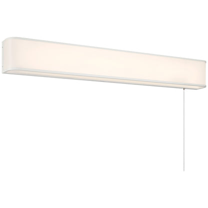 Access Lighting Bell T8 Pull Chain Wall Mount, White/Acrylic Lens