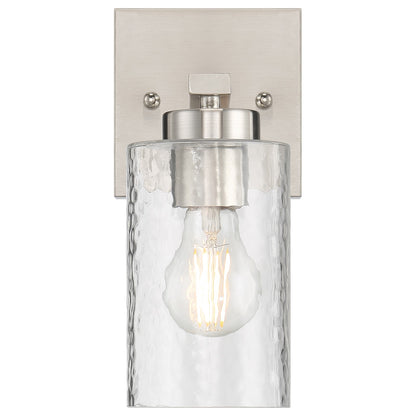 Access Lighting Ellie 1 Light Wall Sconce, Brushed Steel/Clear