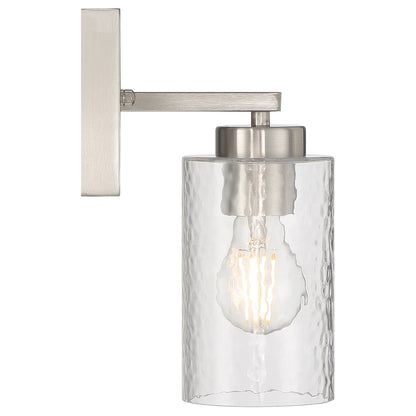 Access Lighting Ellie 1 Light Wall Sconce, Brushed Steel/Clear
