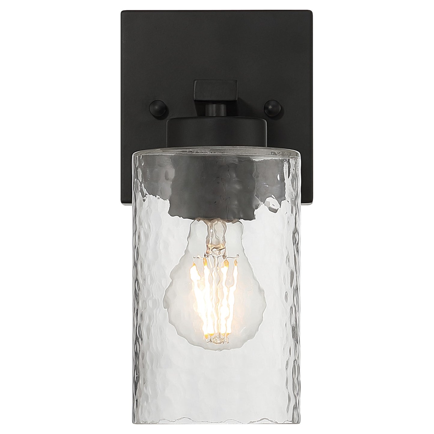 Access Lighting Ellie 1 Light Wall Sconce, Matte Black/Clear
