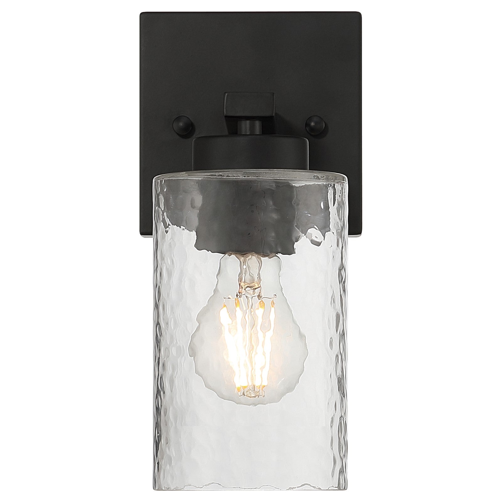 Access Lighting Ellie 1 Light Wall Sconce, Matte Black/Clear