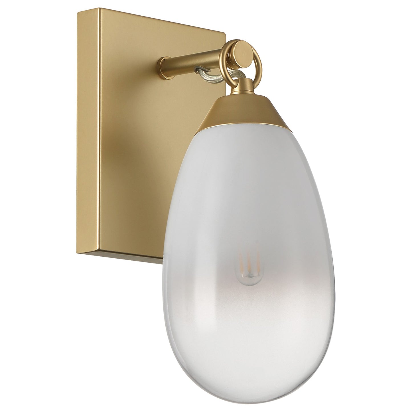 Access Ombre 1Lt Wall Sconce, Antique Brass/Clr Frosted